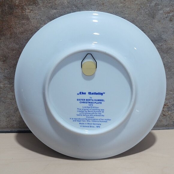 Schmid Hummel Christmas Plate 1973 Che Nativity What A Nativity Decorative Wall - Picture 2 of 10